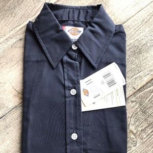 Dickies Women's Short Sleeve Shirt XXS Navy Blue
